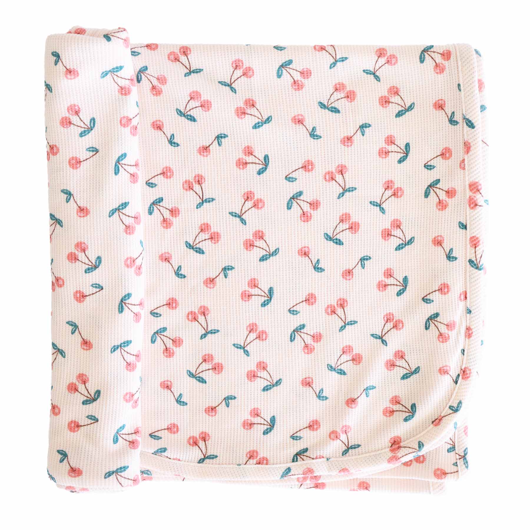 Cherry On Top Bamboo Waffle Oversized Swaddle Blanket