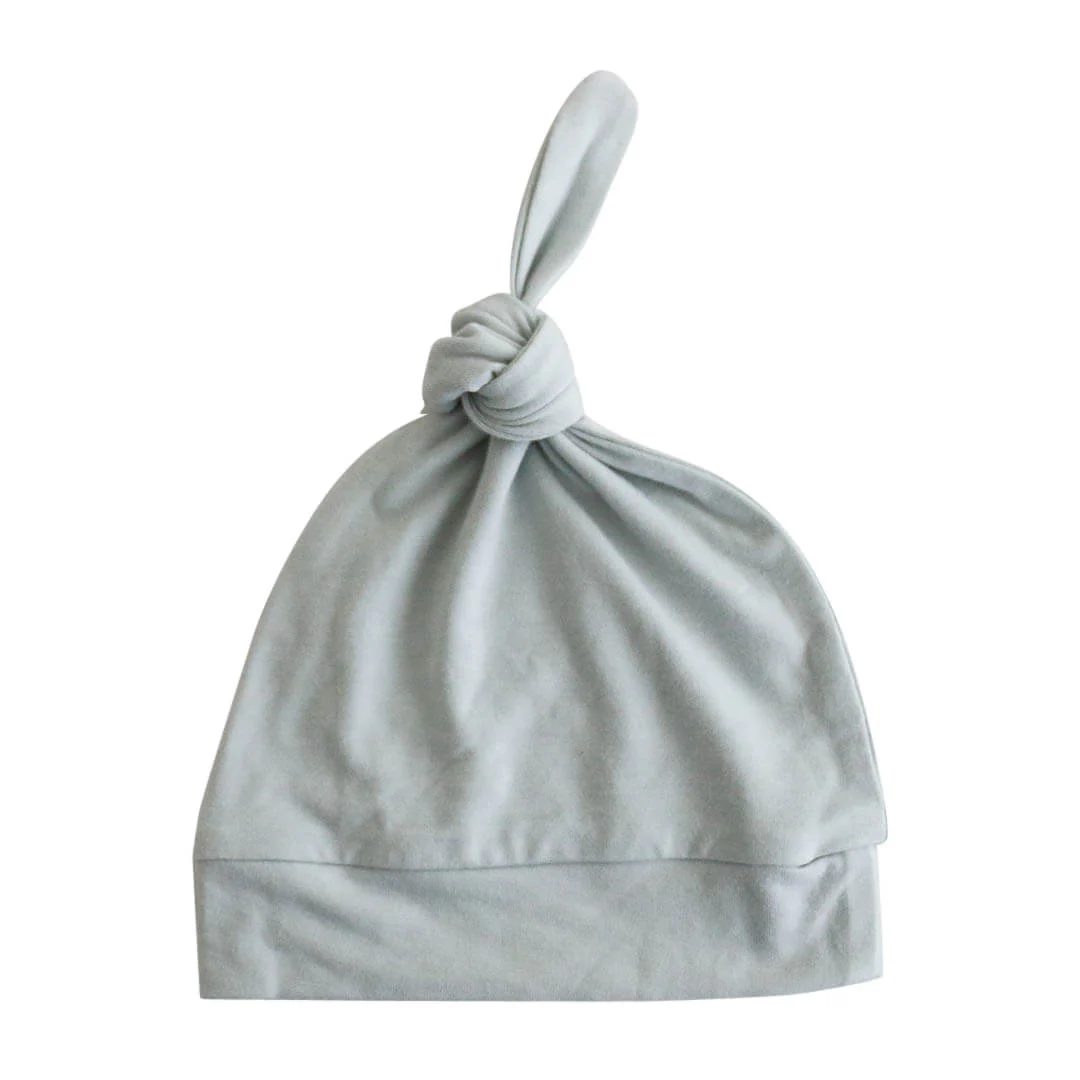 Solid Sage Bamboo Knotted Hat