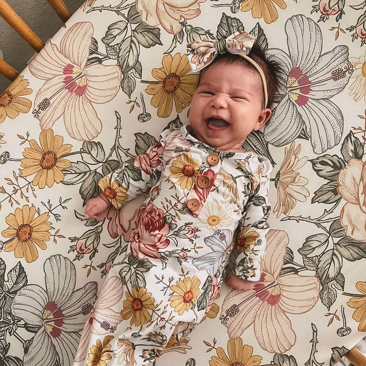 Peyton's Vintage Floral Crib Sheet