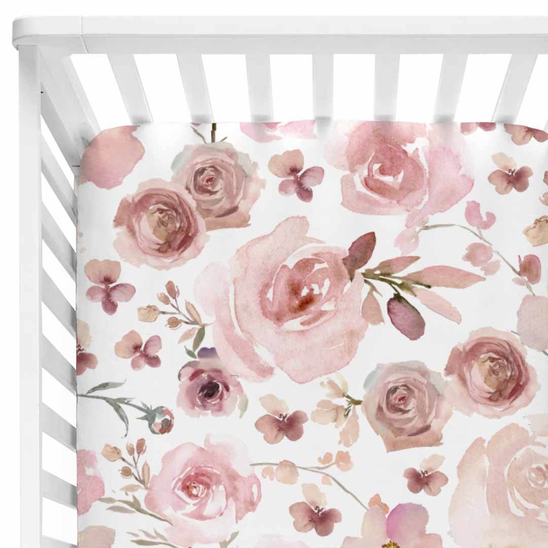 Rosie's Rose Garden Crib Sheet