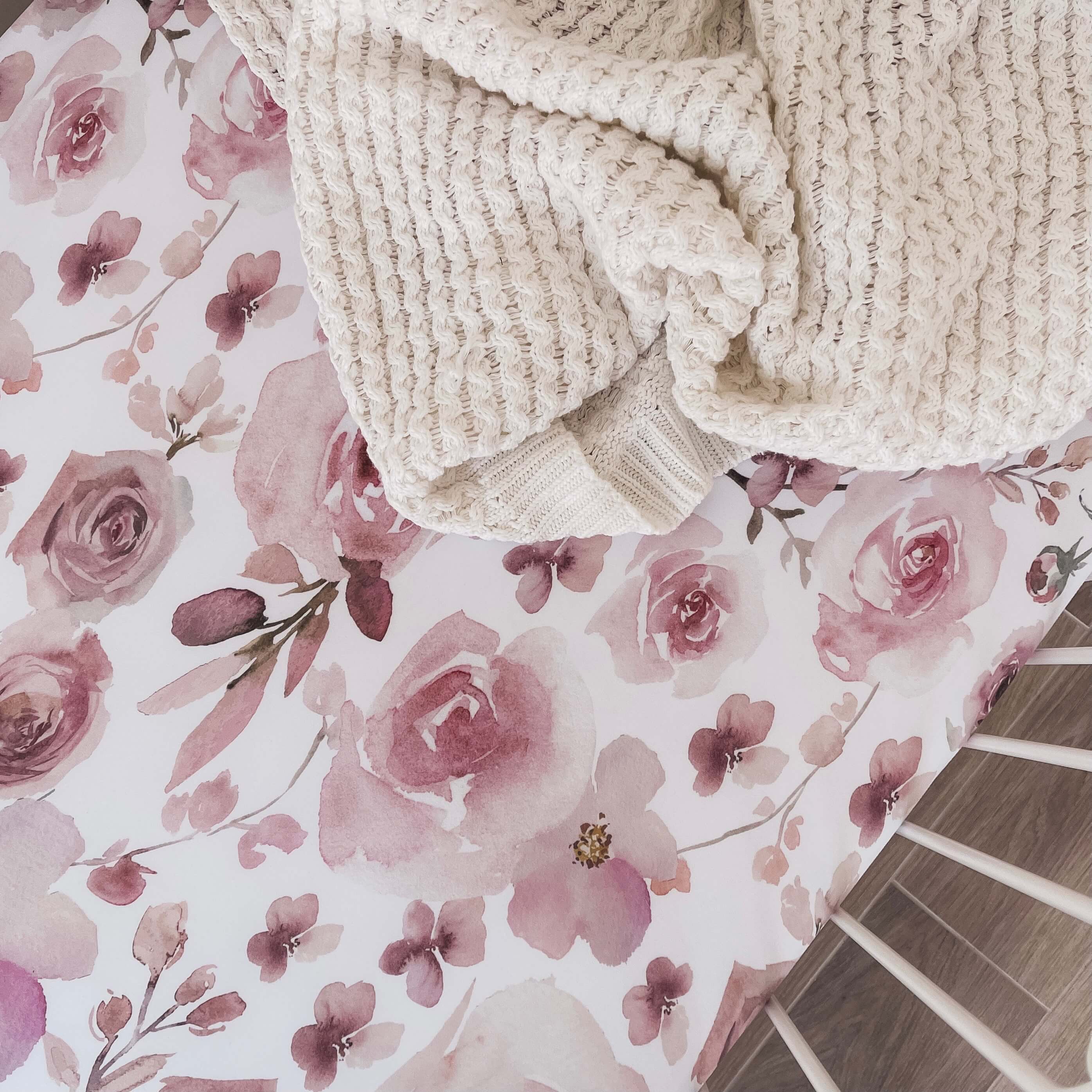Rosie's Rose Garden Crib Sheet
