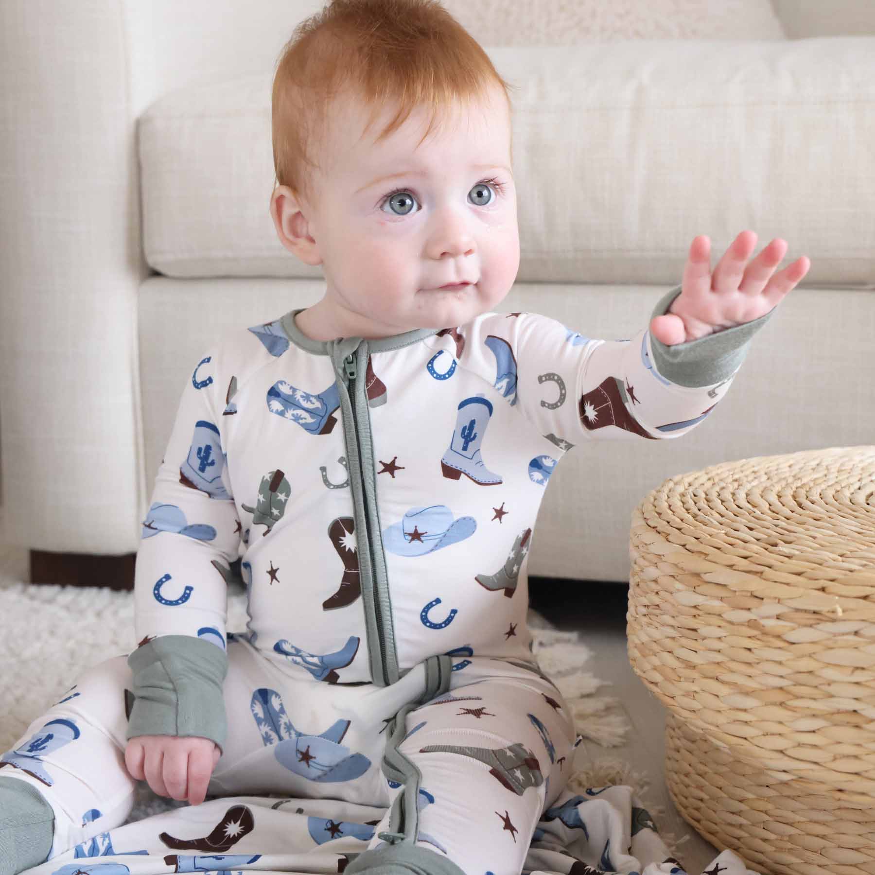 Boot Scootin' Convertible Zip Romper Blue