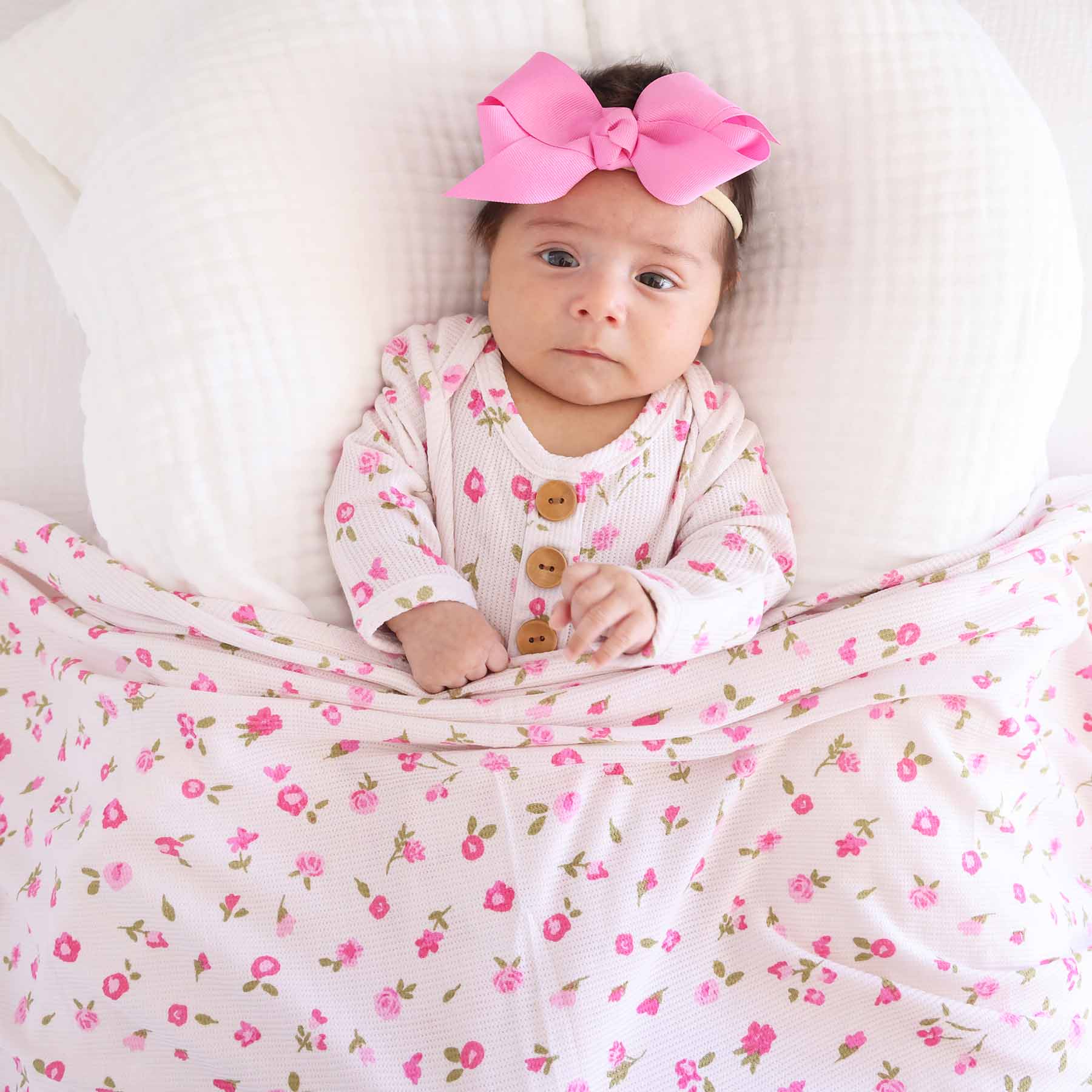 Penny's Posies Bamboo Waffle Oversized Swaddle Blanket
