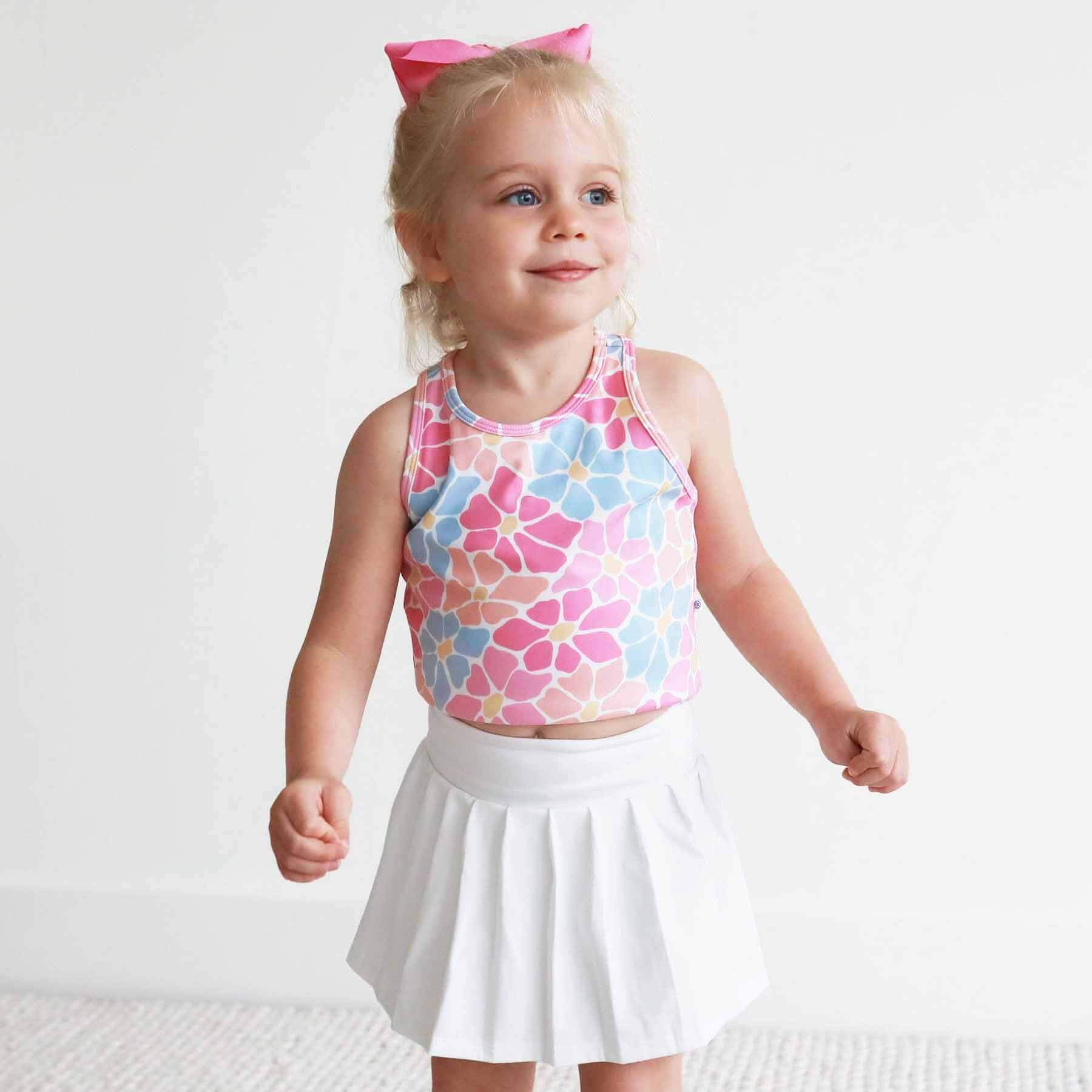 Kids CloudActiveâ¢ Athletic Pleated Skirt | White
