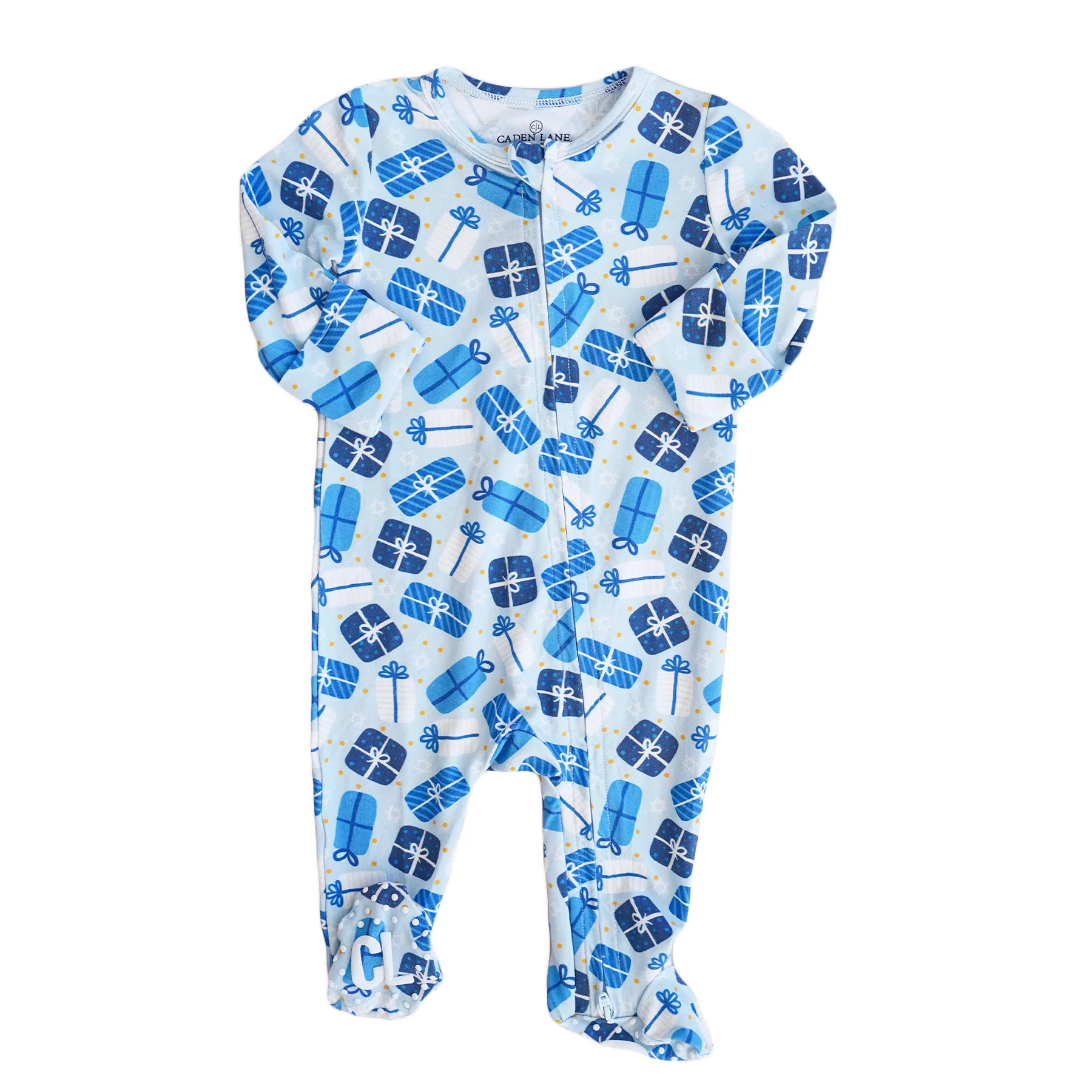 Happy Challahdays Zipper Footie