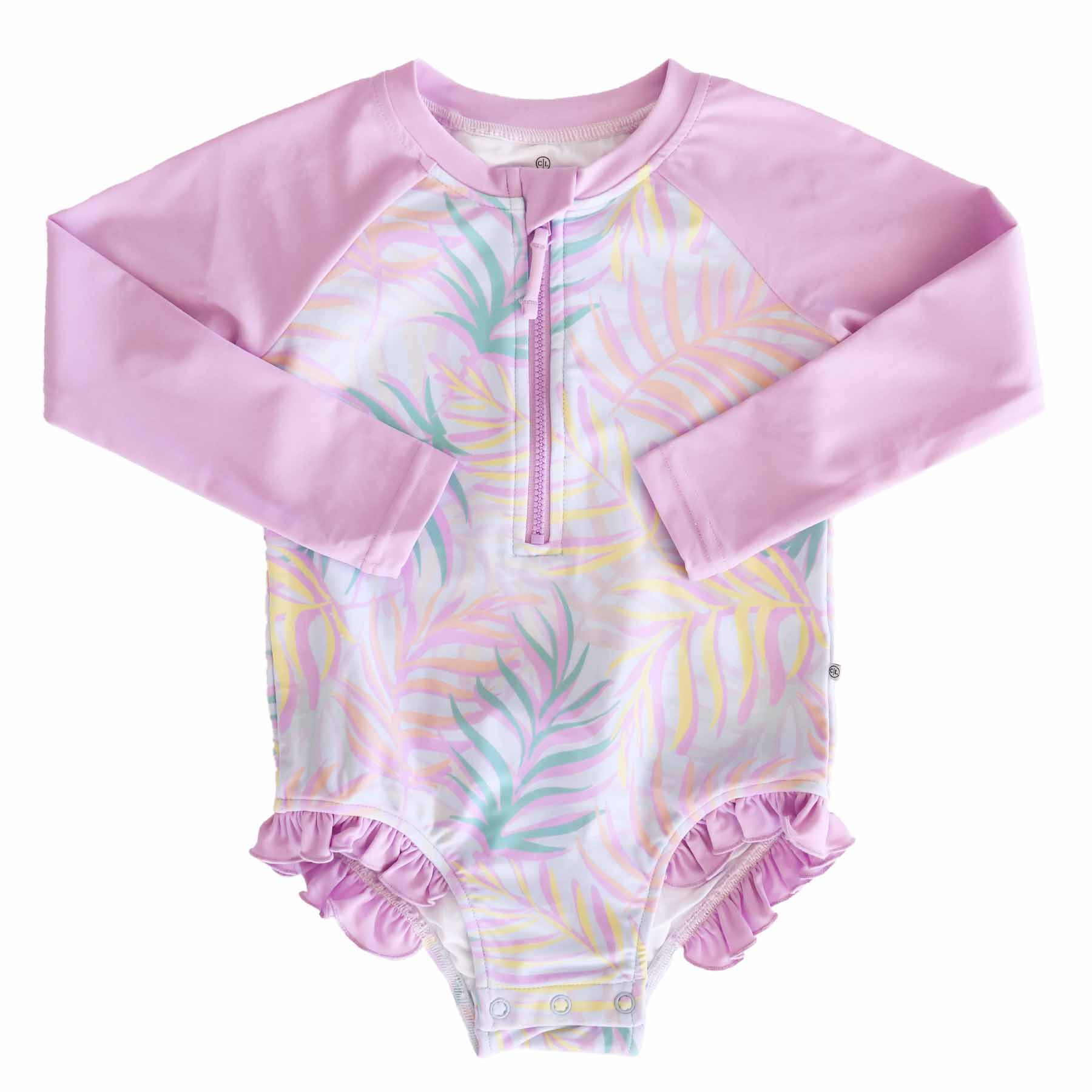 Long Sleeve Rash Guard with Front Zipper | Island Palms