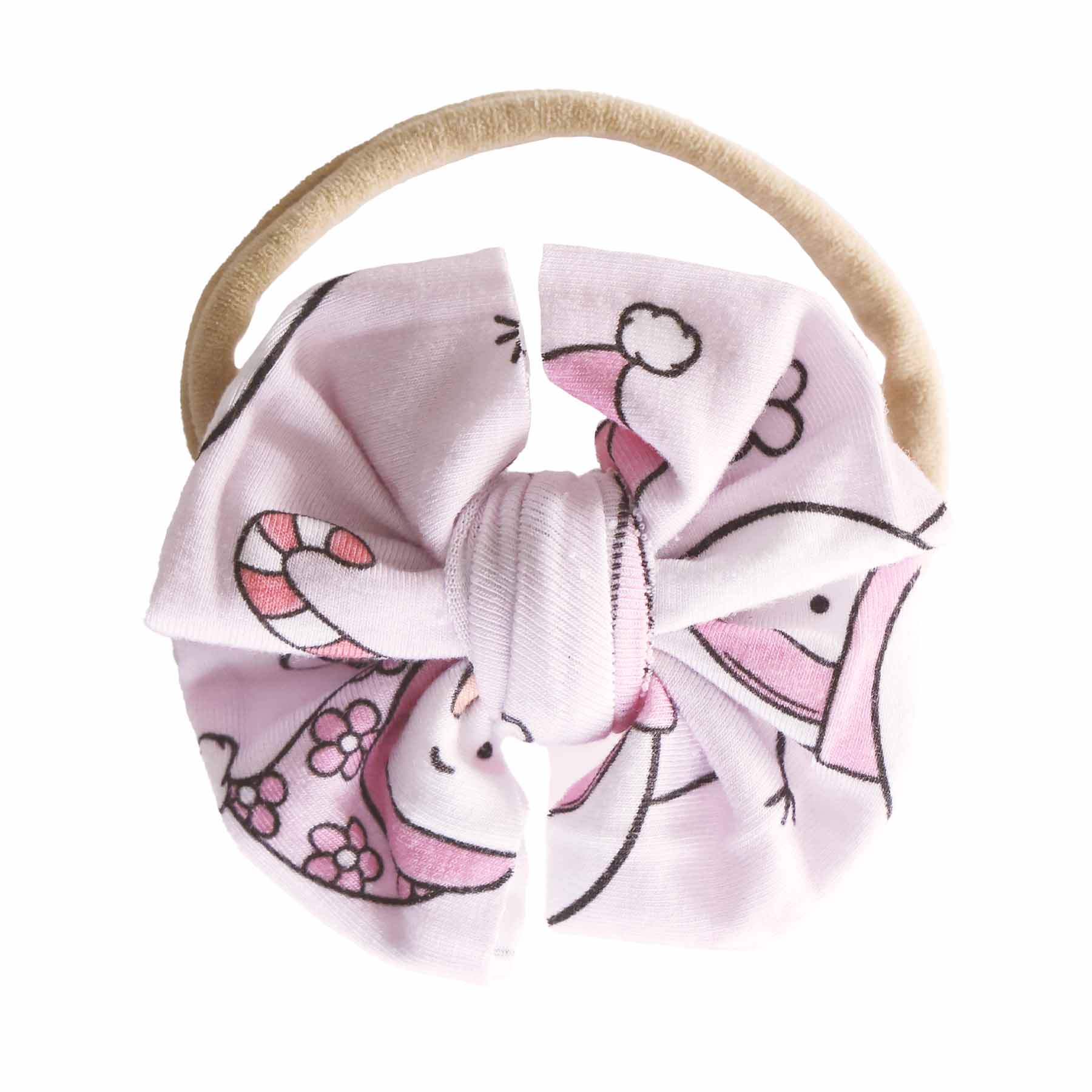 Snowman Snuggles Knit Bow Headband | Pink
