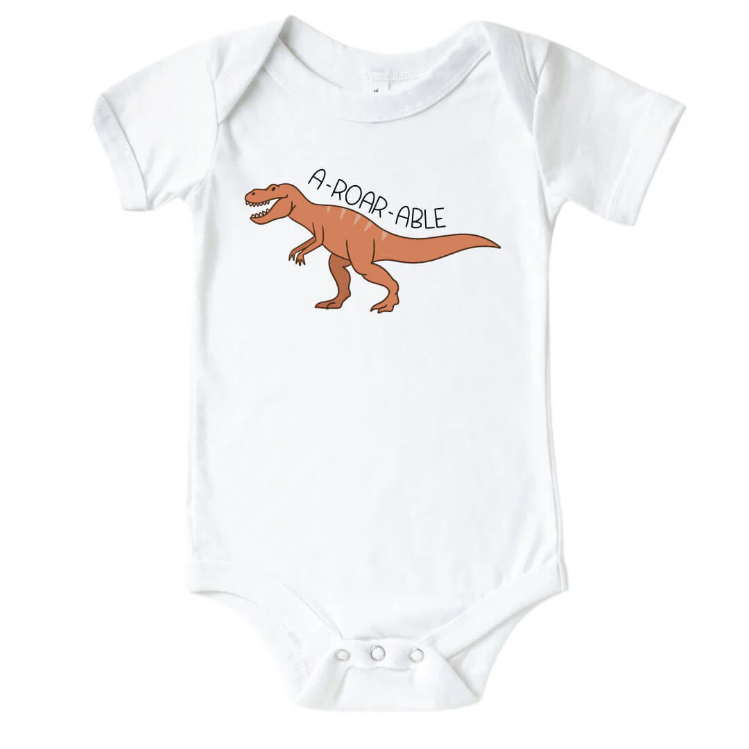 A-Roar-Able Graphic Bodysuit | White