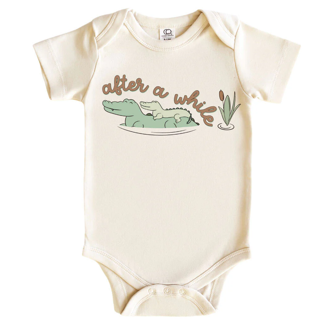After A While Crocodile Graphic Bodysuit | Natural