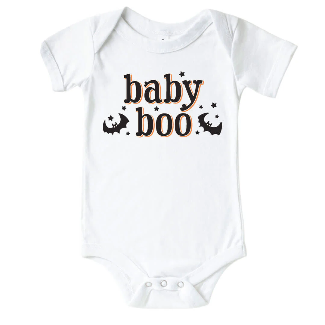 Baby Boo Graphic Bodysuit | White