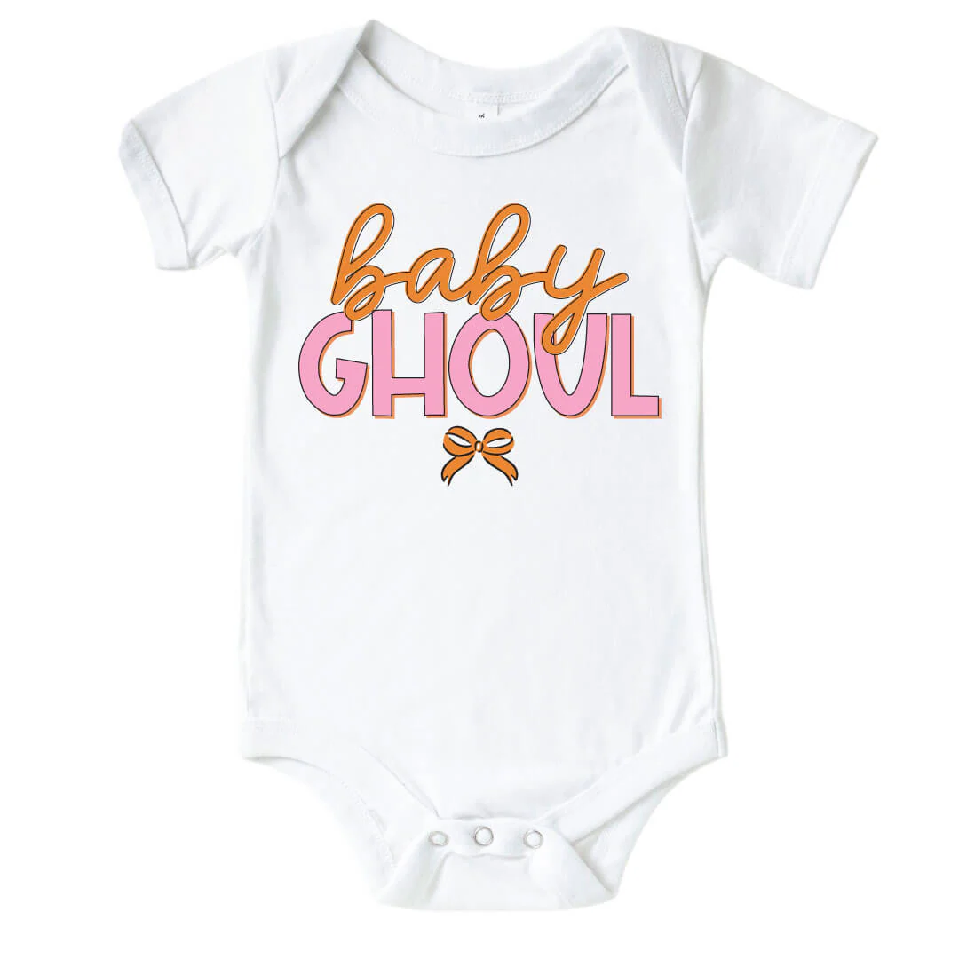 Baby Ghoul Graphic Bodysuit | White