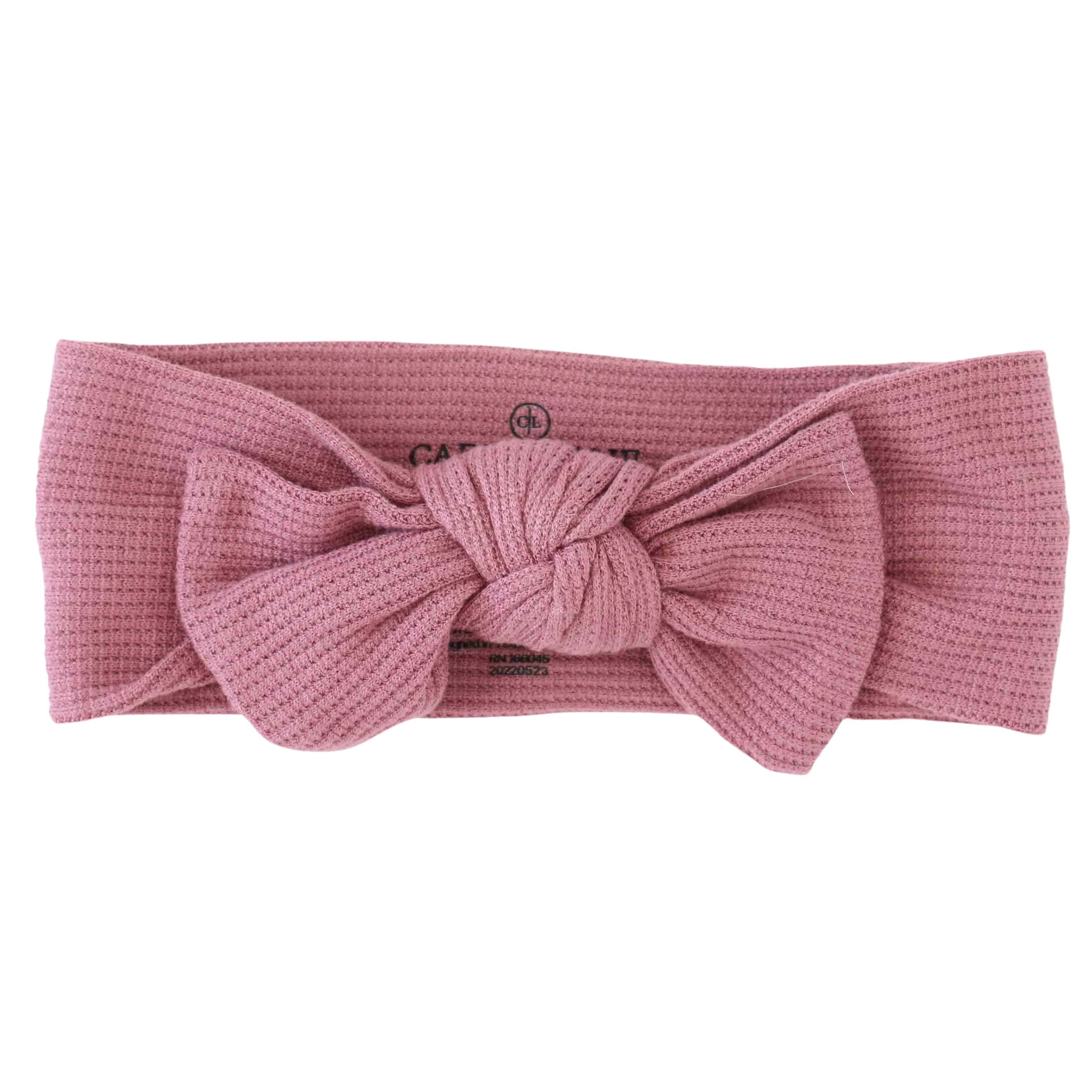 Bamboo Waffle Knit Large Bow Headwraps