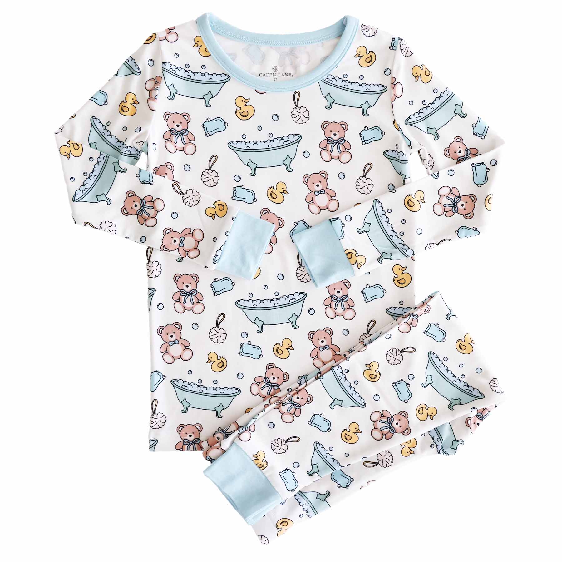 Bathtime Besties Two Piece Pajama Set | Blue
