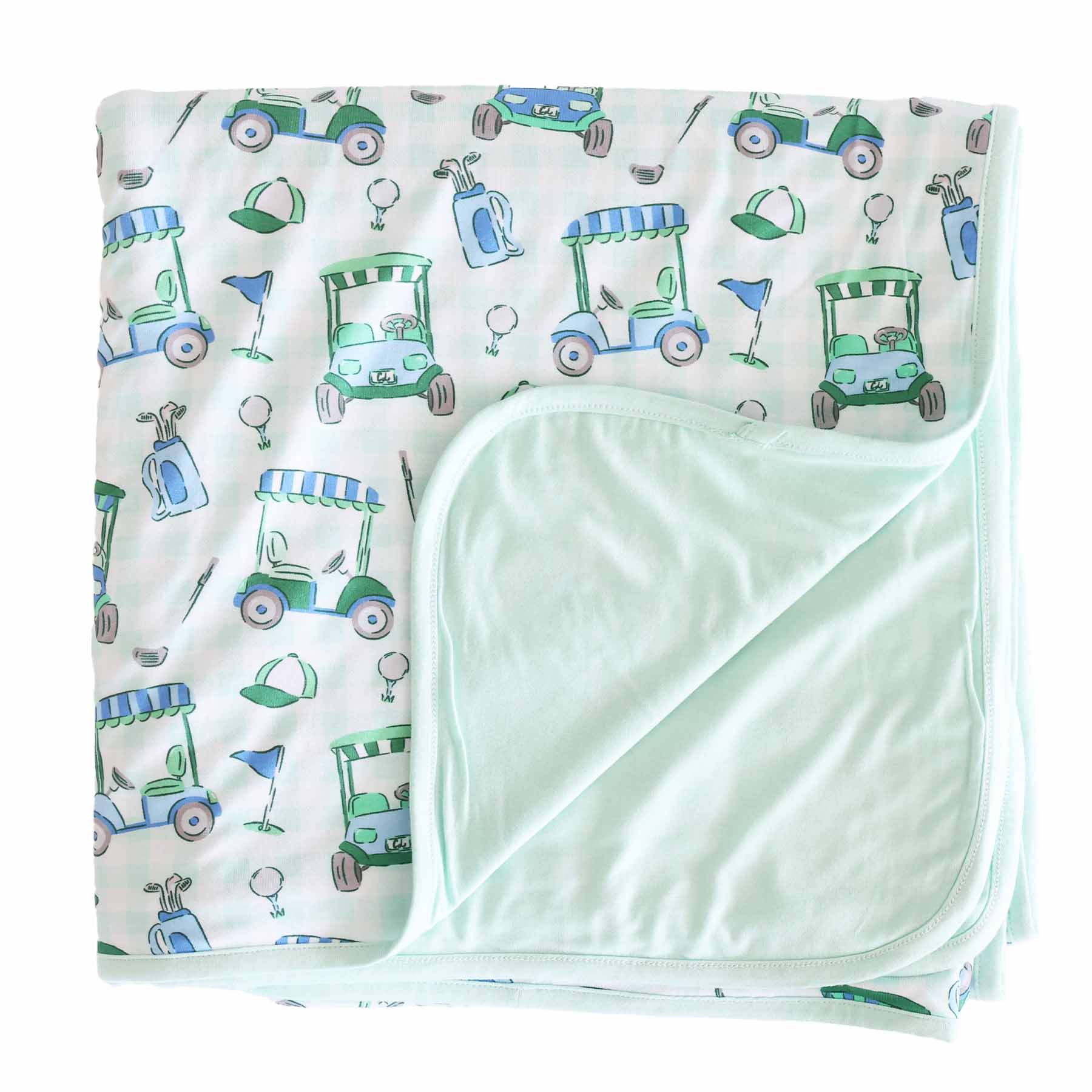 Birdie Babes Double Sided Bamboo Blanket | Green