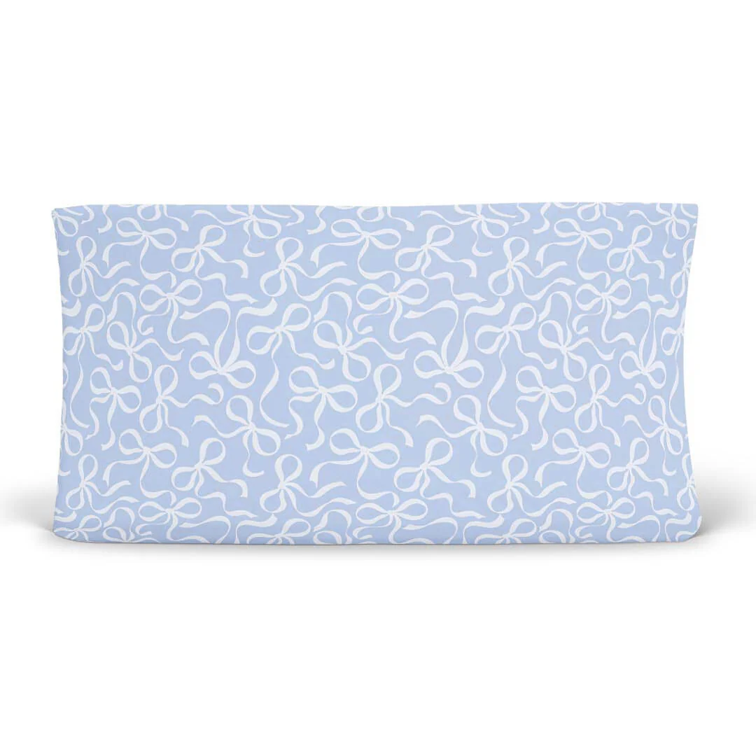 Blue-tiful Bows Changing Pad Cover