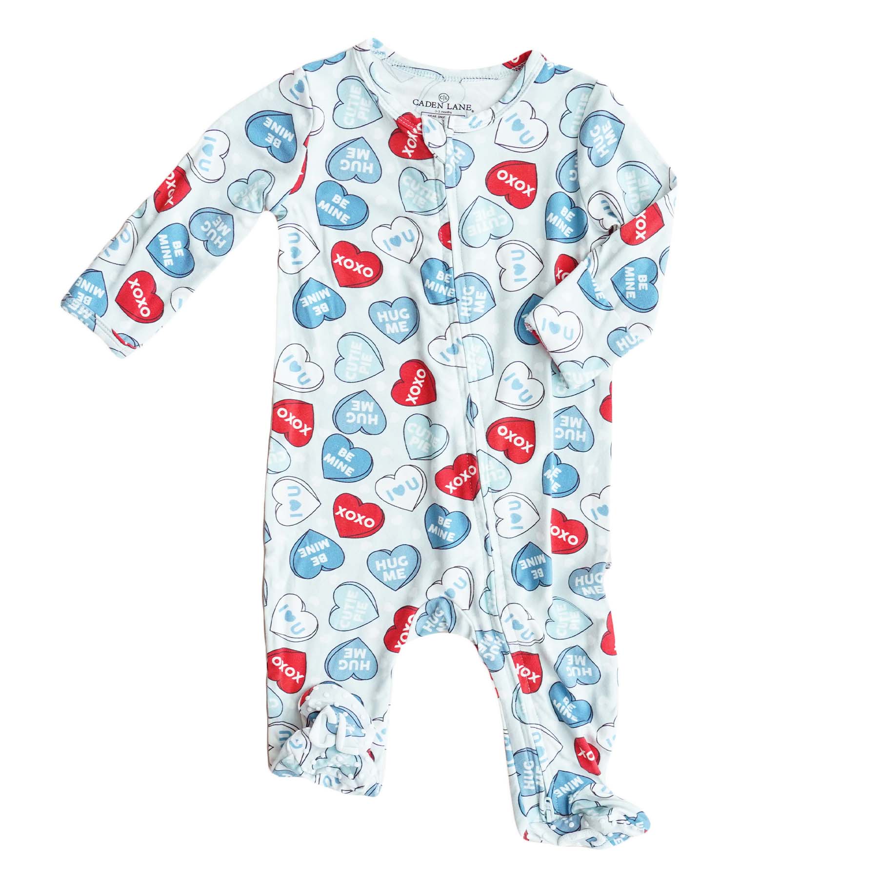 Candy Crush Zipper Footie | Blue