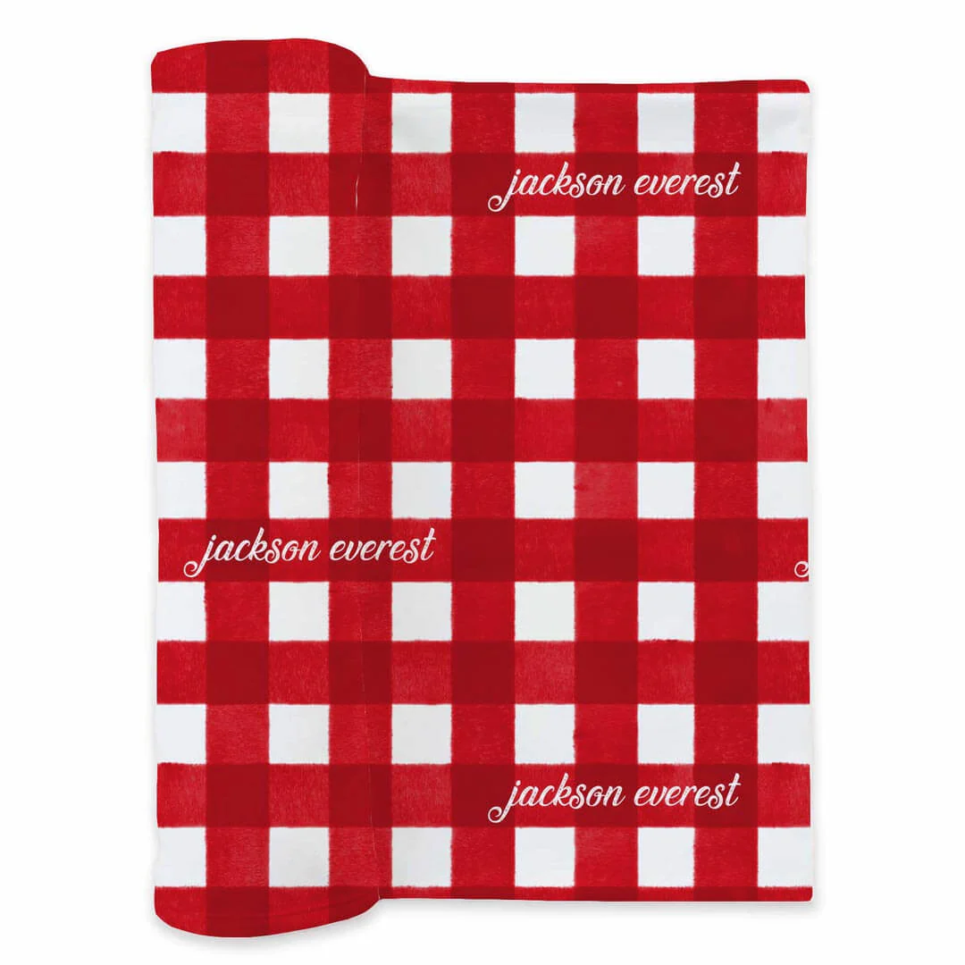 Checking It Twice Personalized Swaddle Blanket