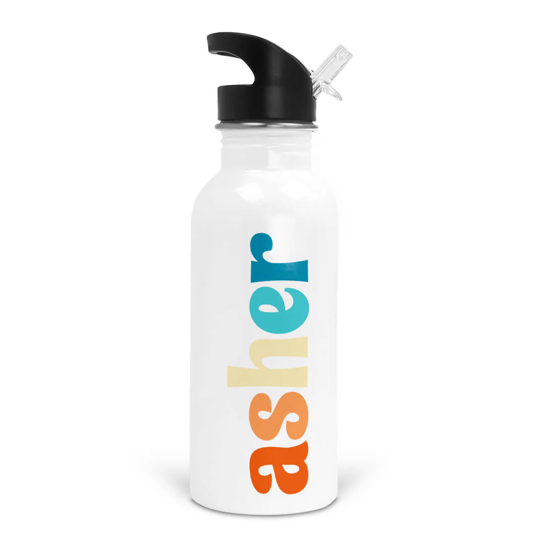 Colorful Sunset Personalized Kids Water Bottle