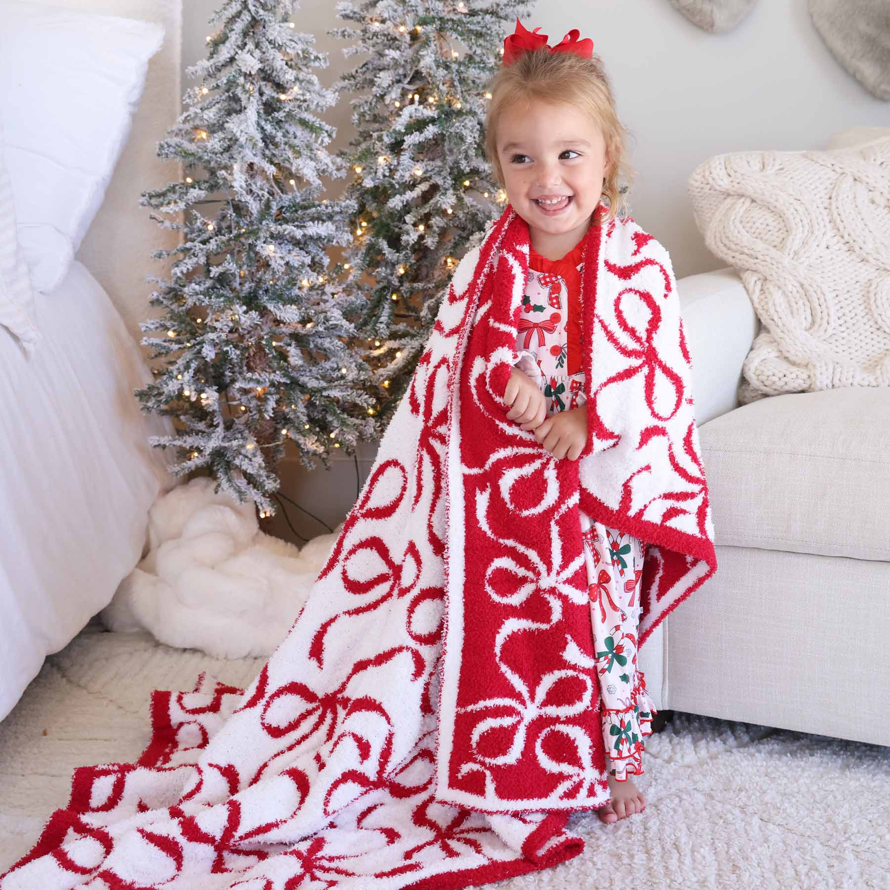 CuddleLaneâ¢ Luxe Blankets | Christmas Bows