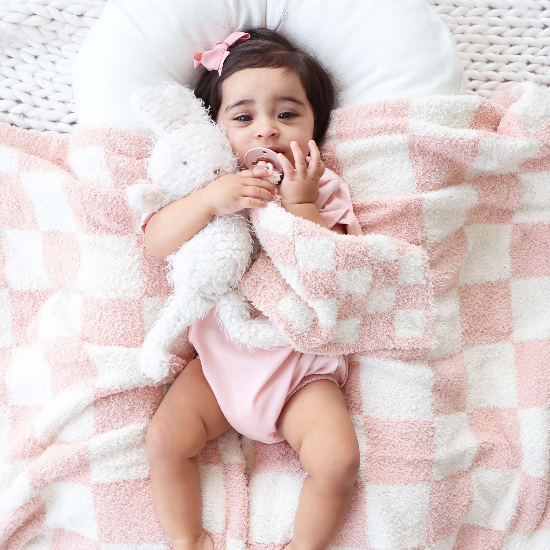 CuddleLaneâ¢ Luxe Blankets | Rose Check