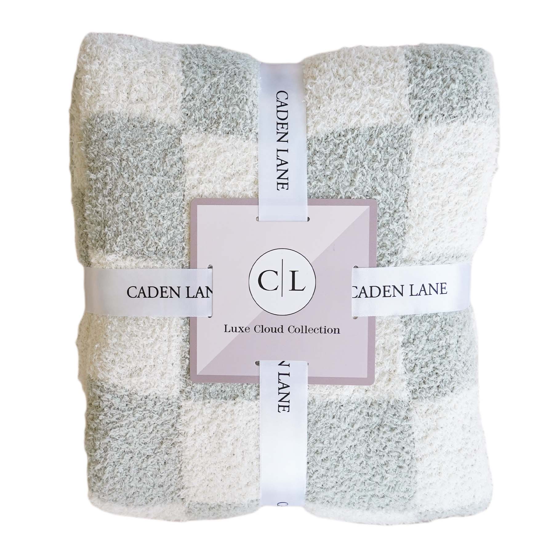 CuddleLaneâ¢ Luxe Blankets | Sage Check