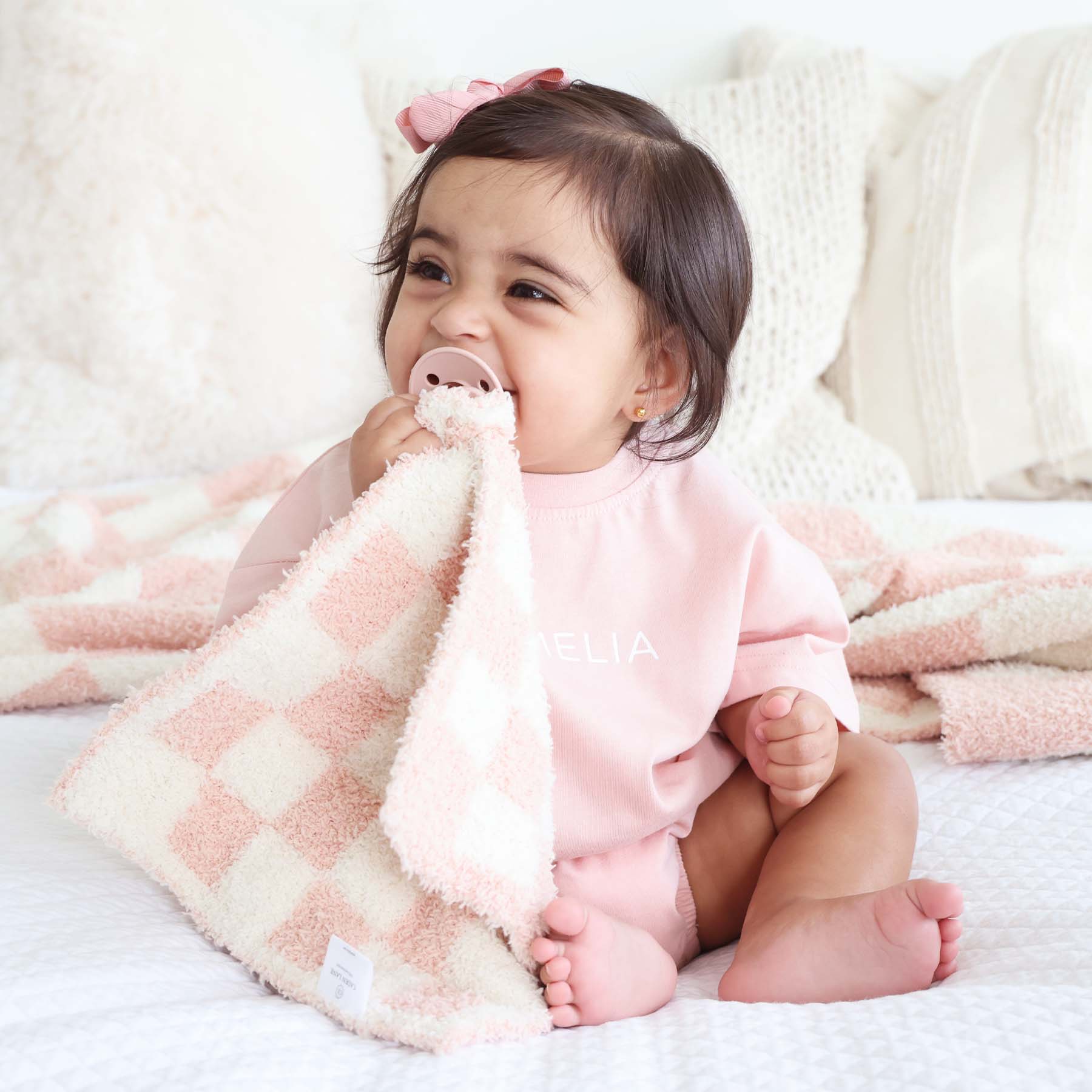CuddleLaneâ¢ Luxe Lovey | Rose Check