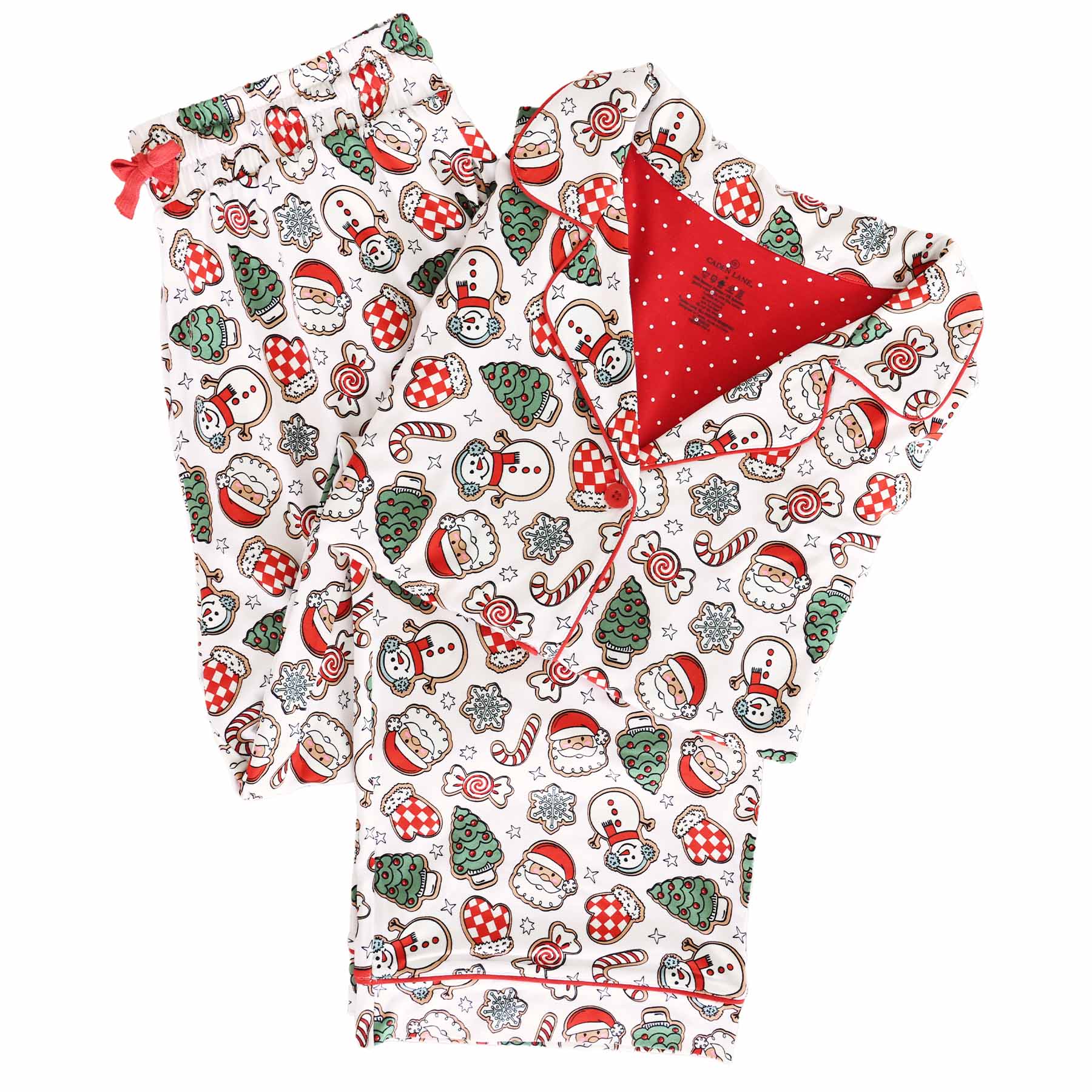 Santa's Cookies Adult Two Piece Pajama Set