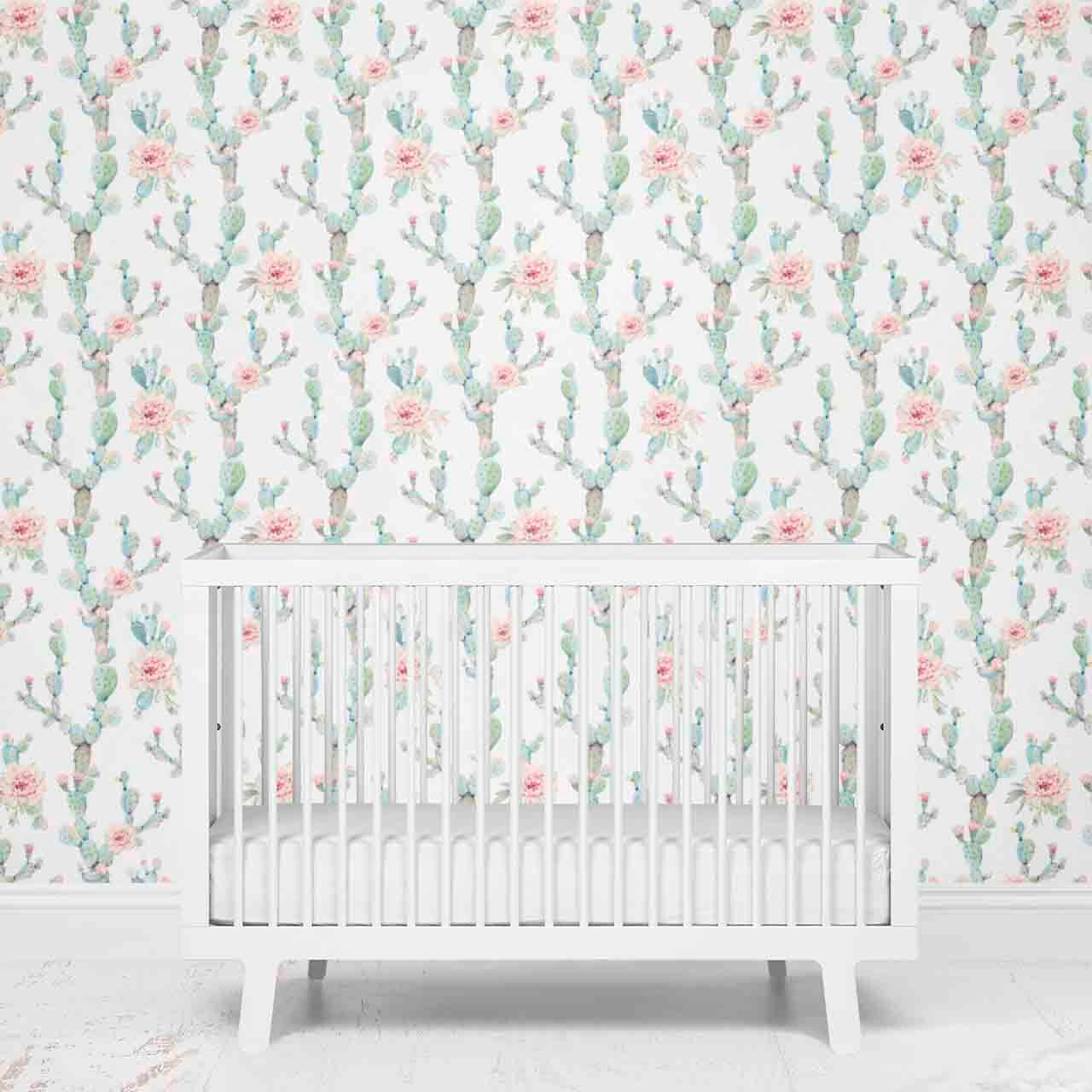 Desert Cactus Blooms Removable Wallpaper