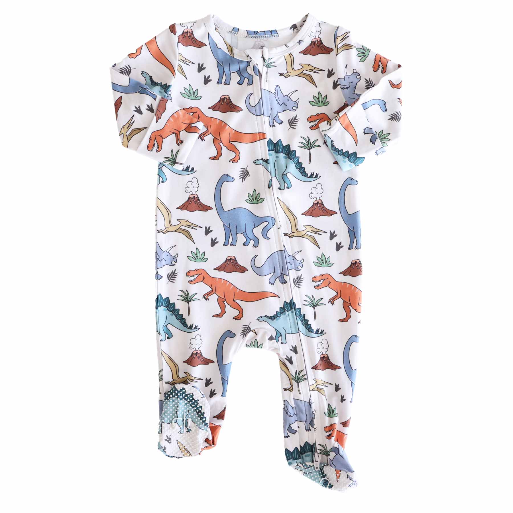 Dino Dude Zipper Footie