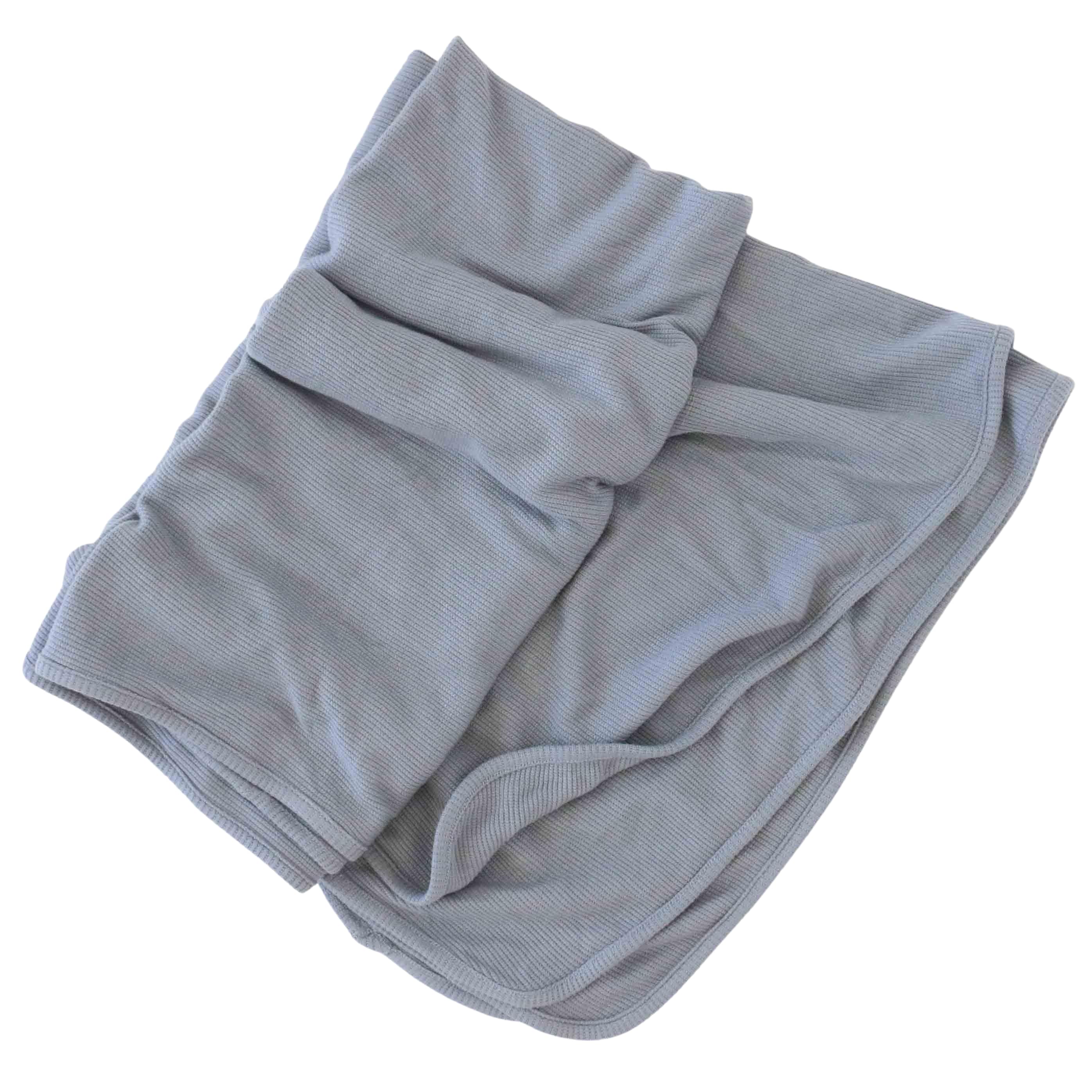 Dusty Denim Bamboo Waffle Oversized Swaddle Blanket