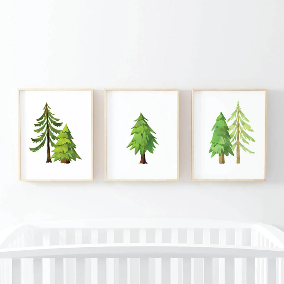 Forest Trees Digital Nursery Art Group