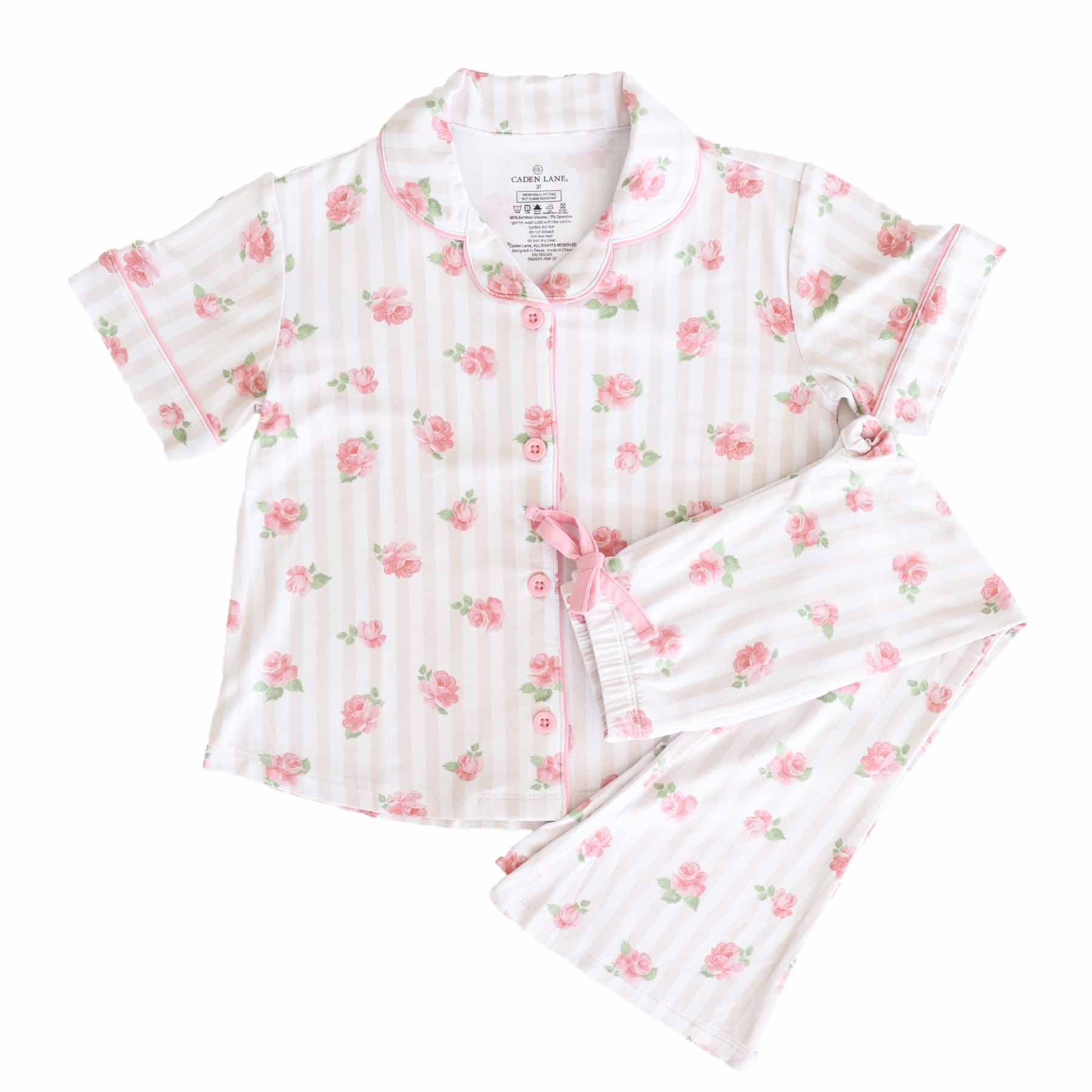 Girl's Two Piece Flare Lounge Set | Rosy & Cozy